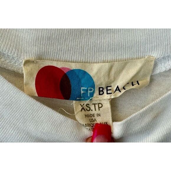 Free People FP Beach All Day Long Slouchy Midi T-Shirt Cap Sleeve White Dress XS - Picture 5 of 12